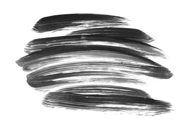 Siyah fırça darbesi ve doku. Grunge soyut elle boyanmış elementler. Altı çizili ve sınır tasarımı.