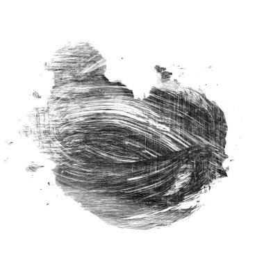 Siyah fırça darbesi dokusu. Grunge soyut elle boyanmış element. 