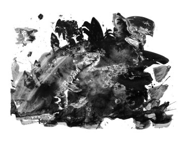 Siyah fırça darbesi ve doku. Grunge vektör soyut el boyalı element. Altı çizili ve sınır tasarımı.