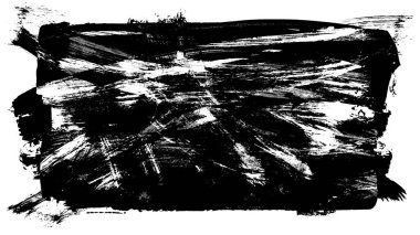 Siyah fırça darbesi dokusu. Grunge soyut elle boyanmış element. 