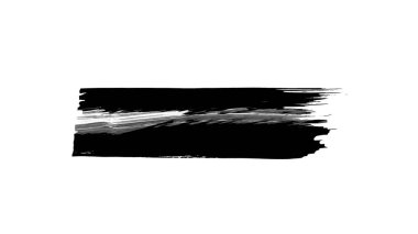 beyaz arkaplanda siyah grunge mürekkep fırçası darbesi