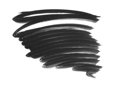 Siyah fırça darbesi ve doku. Grunge soyut elle boyanmış elementler. Altı çizili ve sınır tasarımı.