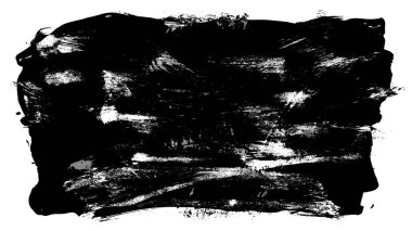 Siyah fırça darbesi dokusu. Grunge soyut elle boyanmış element. 
