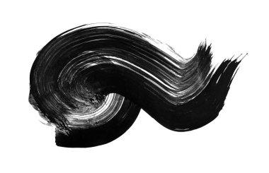 siyah mürekkep fırçası vuruşu. resimleme.