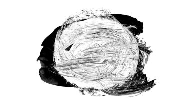 Siyah fırça darbesi dokusu. Grunge soyut elle boyanmış element. 