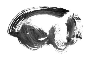 Siyah fırça darbesi ve doku. Grunge soyut elle boyanmış elementler. Altı çizili ve sınır tasarımı.