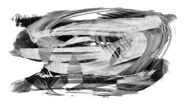 Siyah fırça darbesi ve doku. Grunge soyut elle boyanmış elementler. Altı çizili ve sınır tasarımı.