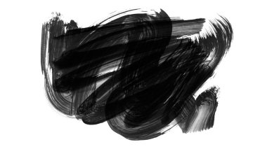 Siyah fırça darbesi ve doku. Grunge vektör soyut el boyalı element. Altı çizili ve sınır tasarımı.