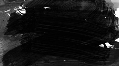 Siyah fırça darbesi dokusu. Grunge soyut elle boyanmış element. 