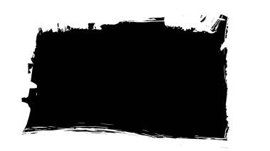 Siyah fırça darbesi dokusu. Grunge soyut elle boyanmış element. 