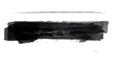 beyaz arkaplanda siyah grunge mürekkep fırça darbeleri