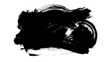 Beyaz arkaplanda izole edilmiş siyah fırça seti