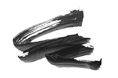 Siyah fırça darbesi ve doku. Grunge soyut elle boyanmış elementler. Altı çizili ve sınır tasarımı.