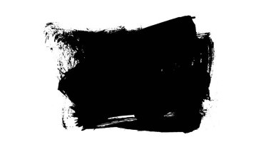 beyaz arkaplanda siyah grunge mürekkep fırça darbeleri