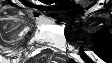 Siyah fırça darbesi dokusu. Grunge soyut elle boyanmış element. 