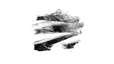 Siyah fırça darbesi dokusu. Grunge soyut elle boyanmış element. 