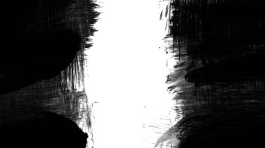 Siyah fırça darbesi dokusu. Grunge soyut elle boyanmış element. 