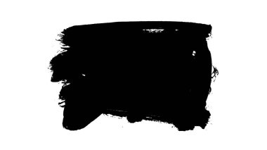 beyaz arkaplanda siyah grunge mürekkep fırça darbeleri