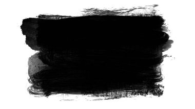 Siyah fırça darbesi ve doku. Grunge vektör soyut el boyalı element. Altı çizili ve sınır tasarımı.