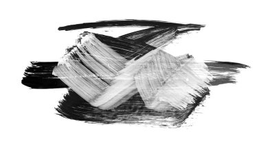 Siyah fırça darbesi ve doku. Grunge soyut elle boyanmış elementler. Altı çizili ve sınır tasarımı.