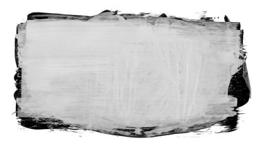 Siyah fırça darbesi dokusu. Grunge soyut elle boyanmış element. 