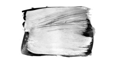 Siyah fırça darbesi ve doku. Grunge vektör soyut el boyalı element. Altı çizili ve sınır tasarımı.