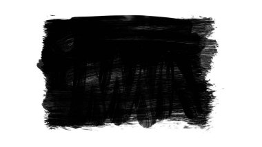 Siyah fırça darbesi ve doku. Grunge vektör soyut el boyalı element. Altı çizili ve sınır tasarımı.