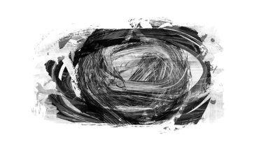 Siyah fırça darbesi ve doku. Grunge soyut elle boyanmış elementler. 