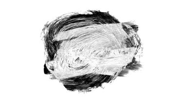 Siyah fırça darbesi dokusu. Grunge soyut elle boyanmış element. 