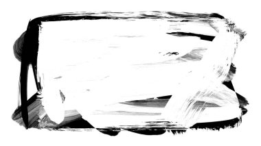 Siyah fırça darbesi ve doku. Grunge soyut elle boyanmış elementler. Altı çizili ve sınır tasarımı.