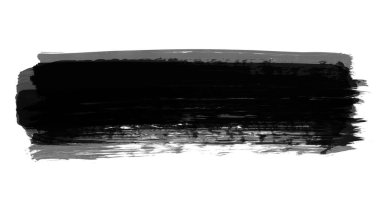 Siyah fırça darbesi ve doku. Grunge soyut elle boyanmış elementler. 