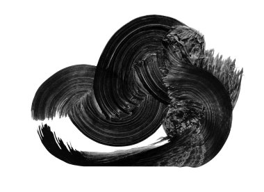 siyah mürekkep fırçası vuruşu. resimleme.