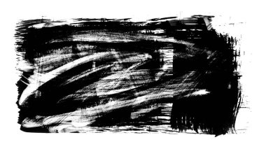 Siyah fırça darbesi ve doku. Grunge soyut elle boyanmış elementler. Altı çizili ve sınır tasarımı.