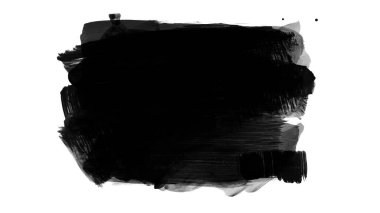 Siyah fırça darbesi ve doku. Grunge vektör soyut el boyalı element. Altı çizili ve sınır tasarımı.