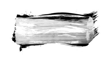 beyaz arkaplanda siyah grunge mürekkep fırçası darbesi