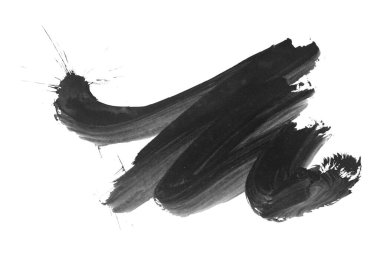 Siyah fırça darbesi ve doku. Grunge soyut elle boyanmış elementler. Altı çizili ve sınır tasarımı.