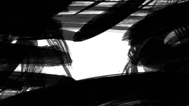 Siyah fırça darbesi dokusu. Grunge soyut elle boyanmış element. 