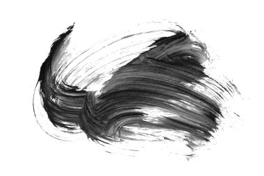 Siyah fırça darbesi ve doku. Grunge soyut elle boyanmış elementler. Altı çizili ve sınır tasarımı.