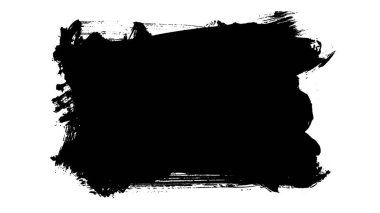 Beyaz arkaplanda izole edilmiş siyah fırça seti