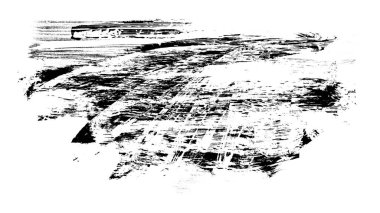 Siyah fırça darbesi ve doku. Grunge vektör soyut el boyalı element. Altı çizili ve sınır tasarımı.