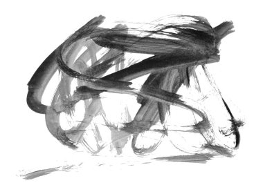 Siyah fırça darbesi ve doku. Grunge soyut elle boyanmış elementler. Altı çizili ve sınır tasarımı.