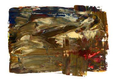 Siyah ve renkli boya karışımı, fırça darbesi ve doku. Grunge soyut elle boyanmış elementler. 