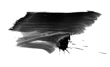 Siyah fırça darbesi ve doku. Grunge vektör soyut el boyalı element. Altı çizili ve sınır tasarımı.