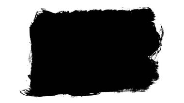 Beyaz arkaplanda izole edilmiş siyah fırça seti