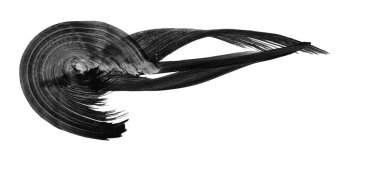 Siyah fırça darbesi ve doku. Grunge vektör soyut el boyalı element. Altı çizili ve sınır tasarımı.