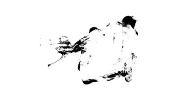 Siyah fırça darbesi ve doku. Grunge soyut elle boyanmış elementler. Altı çizili ve sınır tasarımı.