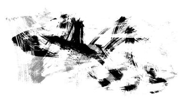 Siyah fırça darbesi ve doku. Grunge vektör soyut el boyalı element. Altı çizili ve sınır tasarımı.