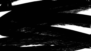 Siyah fırça darbesi ve doku. Grunge soyut elle boyanmış elementler. 