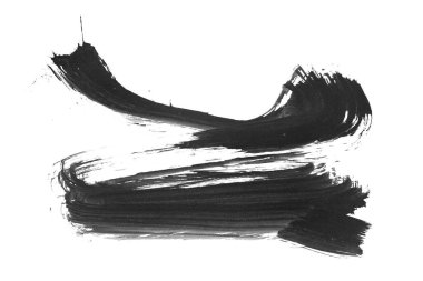 Siyah fırça darbesi ve doku. Grunge soyut elle boyanmış elementler. Altı çizili ve sınır tasarımı.