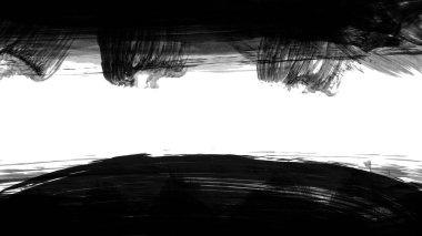 Siyah fırça darbesi dokusu. Grunge soyut elle boyanmış element. 